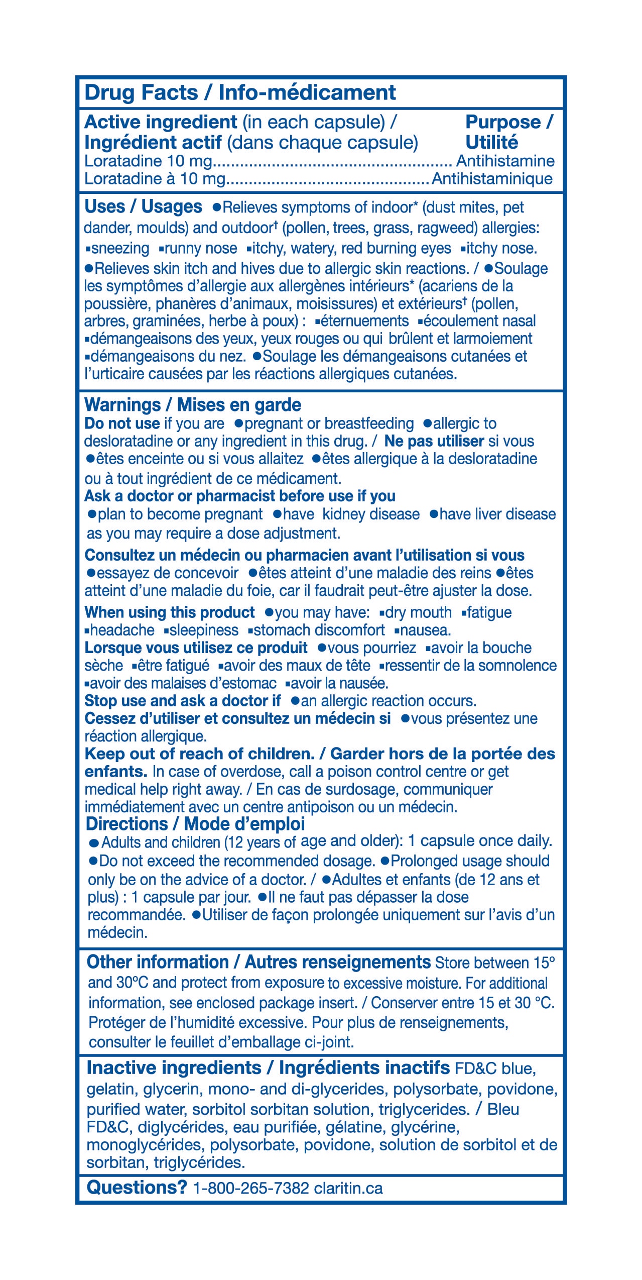 Claritin® Capsules liquides Claritin Canada